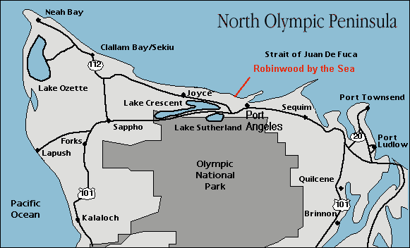 Map of Olympic
          Peninsula